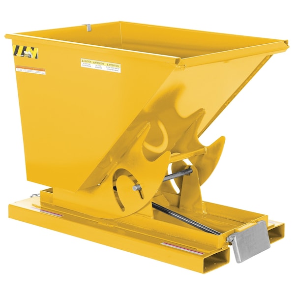 Vestil Light Duty Self-Dump Hopper .50 Cubic Yard 2000 lb Yellow D-50-LD-YEL - main